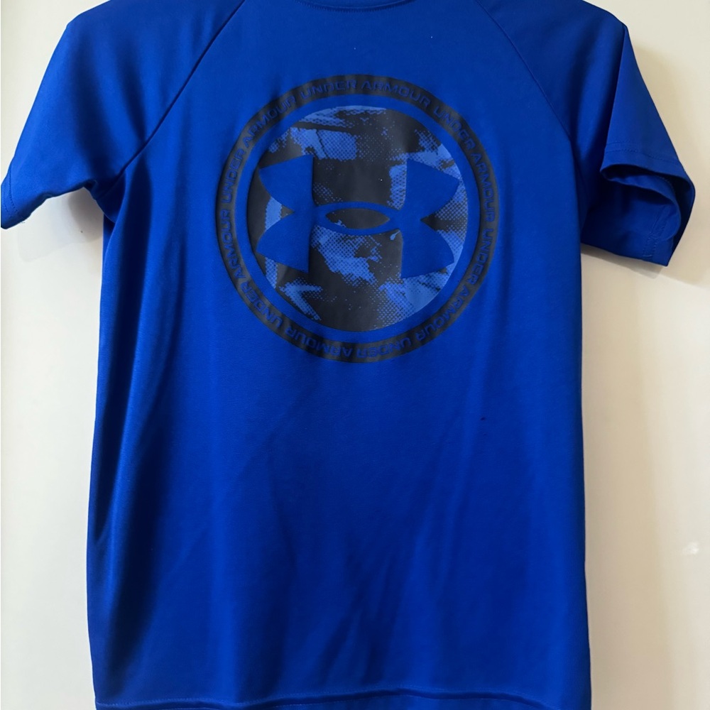 Under Armour Kids Cobalt Blue Logo Tee